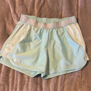 Under Armour Women's Sky Blue Athletic Shorts